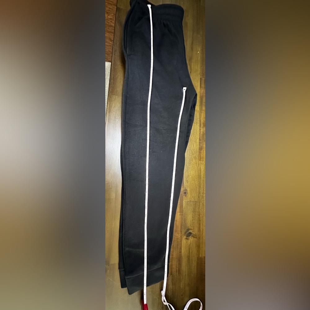 Pre-owned Jogger black pants 100% polyester description, measurement in picture - Picture 6 of 6